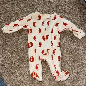 Gerber White Footed One-Piece with Red Pepper print
